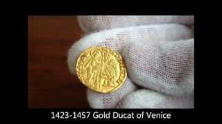 1423  1457 Gold ducat of Venice minted under Doge Francesco Foscari [upl. by Felder]