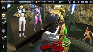 Mighty Morphin Alien Ranger Delphine and Mighty Morphin Thunder Megazord Power Rangers Legacy Wars [upl. by Allesig]