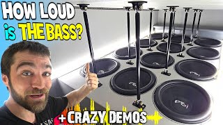 How LOUD is EXOs Subwoofer Setup 1st FULL VOLUME Bass Test w 12 18quot Subs amp CRAZY Car Audio Demos [upl. by Fulviah602]