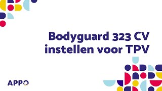 Bodyguard 323 ColorVision infuuspomp instellen voor TPV [upl. by Nichani]