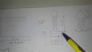 calcul de métré d un mur de clôture partie N°1 [upl. by Ecurb366]