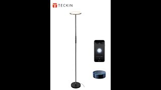 TECKIN Wifi Smart Uplight Dimmable Floor Lamp WiFiTuya App Demo Includ [upl. by Aerdnu]