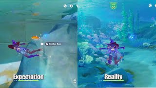 Expectation vs Reality  Catching Fish in Fontaine Genshin Impact [upl. by Auqinom]