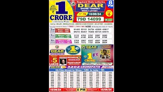 🔴 Nagaland Lottery SAMBAD DEAR EVENING 6PM RESULT TODAY 10092024 NAGALAND STATE DEAR LOTTER [upl. by Eiral848]