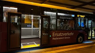 Mitfahrt RiedbahnErsatzverkehr Linie Q1 von Darmstadt nach Goddelau [upl. by Monda854]