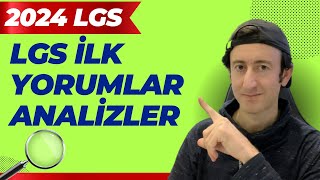 2024 LGS SONA ERDİ  CEVAPLAR YORUM VE ANALİZLER [upl. by Eiramyma282]