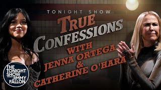 True Confessions with Jenna Ortega and Catherine OHara  The Tonight Show Starring Jimmy Fallon [upl. by Nahgeem]