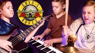 NOVEMBER RAIN  Piano Bass Drums Cover by Avery Drummer Molek 11 years old [upl. by Cary]