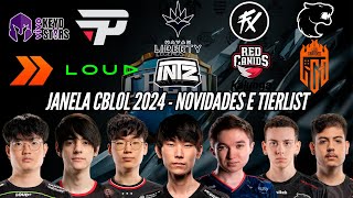 JANELA de TRANSFERENCIAS CBLOL 2024  NOVIDADES e TIERLIST [upl. by Romain74]