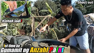 Unang subok ng Anzahl paint  black x carshow topcoat  R150 fairings  Bobwerkz mmvlog [upl. by Nylad]