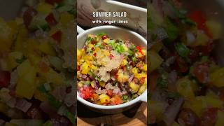 Summer Salad with finger limes  acidic with floral undertones  shorts food recipe [upl. by Wurtz]