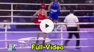 angela carini vs imane khelif  angela carini walk out 46 second refuse to fight imane khelif [upl. by Koziarz]