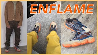 Attempting To Style YEEZY 500 Enflame Lookbook [upl. by Nonnair]