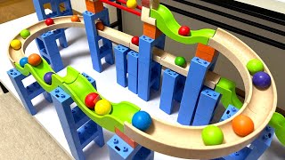 Marble run race ☆ 2stage TrixTrack wave slope amp transparent tunnel special course [upl. by Obadiah]