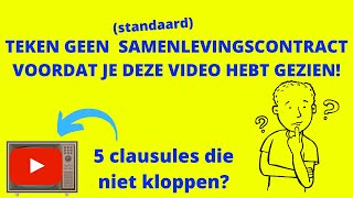 Teken geen standaard samenlevingscontract voordat je deze video hebt gezien [upl. by Horne]