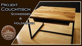 Projekt Couchtisch Schweißen und Holzwerken  Project Coffee Table Metal amp Wood [upl. by Havstad]