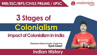 Stages of Colonialism  Three Stages of Colonization  Impact of Colonialism In India Wisdom jobs [upl. by Alison]