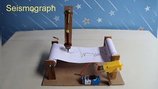 How To Make Seismograph  Seismograph Working Model  School Project [upl. by Alita]