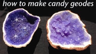 Rock Candy Edible Geode HOW TO cook that Rock Candy Recipe Ann Reardon [upl. by Burkle]