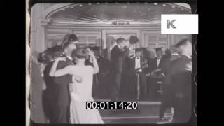 1920s Nightlife Hotel Ballroom Nightclub Dancing HD From 35mm Film [upl. by Lynnelle980]