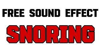 Snoring  Free Sound Effect [upl. by Iuqcaj]