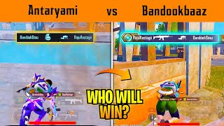 😱 Antaryami Gaming vs BandookBaaz Intense Battle in Conqueror Lobby in BGMI AntaryamiGaming [upl. by Brightman583]