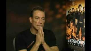 Van Damme  Good words about Steven Seagal Expendables 3 part 2 [upl. by Attennhoj]