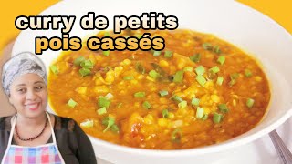 Comment faire un curry de pois cassés  curry Dholl petits poissans cocotte [upl. by Doykos]