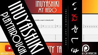 【TAB PLAYTHROUGH】 【TUTORIAL】 Inuyashiki  My Hero Lead Electric Guitar Tabs [upl. by Eirret725]