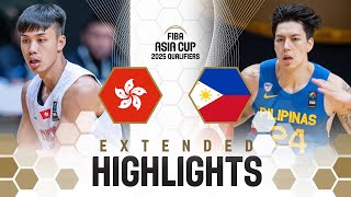 Hong Kong 🇭🇰 vs Philippines 🇵🇭  Extended Highlights  FIBA Asia Cup 2025 Qualifiers [upl. by Hoopes822]