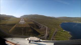 FAROE ISLANDS waterfall approach Landing from Iceland 7th Aug 2013 [upl. by Coopersmith804]