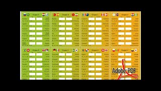 WM 2018 Spielplan als PDF zum Ausdrucken [upl. by Aicina]