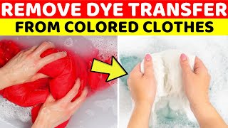 How to Remove Dye Transfer Stains From Colored amp White Clothes With Home Remedies [upl. by Elizabet]