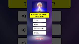 Aphasia brainquiz gkshorts shorts youtubeshorts quiz gk [upl. by Giesecke523]