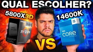 RYZEN 7 5800X3D vs i5 14600K QUAL COMPENSA LADO A LADO em GAMES PREÇO CONSUMO na RTX 4090 [upl. by Annaid]