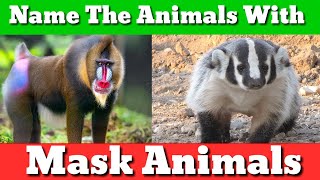 Animals with Mask  Learn the Names of With the Mask Animals  MASK ANIMALS  ZooZoo Rhymes [upl. by Eniad]