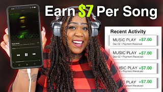 Get Paid 7 Per Song Just By Listening To Music I Tried It Make Money Online WORLDWIDE [upl. by Marchal32]