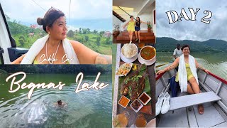 Pokhara Day 2  Swimming In BEGNAS LAKE  Cable Car Local Fish Drinks and More  Nepali Girls Trip [upl. by Howund]