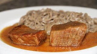 ГОВЯДИНА С ЛУКОМ ТУШЕНАЯ В ПИВЕ BEEF AND ONIONS BRAISED IN BEER [upl. by Langelo331]