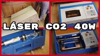 Cortadora Láser CO2 40W Unboxing e Instalación I 4K [upl. by Animahs]