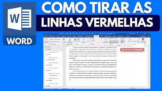 CORREÇÃO COMO TIRAR AS LINHAS VERMELHAS do TEXTO no WORD  PASSO A PASSO [upl. by Osnofla338]