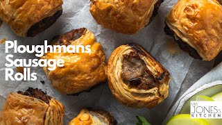 How to make Ploughman’s Sausage Rolls Cheese and Pickle Sausage Rolls [upl. by Llednahs692]