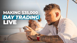 LIVE TRADING  How I Made 35k Day Trading One Of My Favorite Setups [upl. by Calvert]