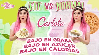 PAY DE LIMON FIT VS NORMAL  CARLOTA SALUDABLE  MIS PASTELITOS [upl. by Alekal146]