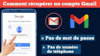 Comment récupérer un compte Gmail sans mot de passe ni numéro de téléphone 2023  Recover Gmail [upl. by Nlocnil]