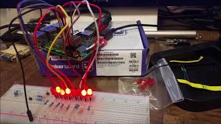 ASUS Tinker Board GPIO LEDs Simple Binary Display [upl. by Ursulette]