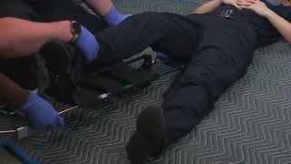 EMTParamedic Femur Fracture with Hare Traction Splint Demonstration [upl. by Krock797]