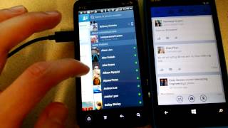 Facebook for Android and Facebook Beta for Windows Phone Comparison [upl. by Aeslehs]