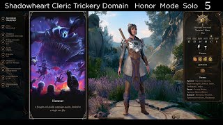 СОЛО ДОБЛЕСТЬ Shadowheart Cleric Trickery Domain Monoclass Baldurs Gate 3 Honor Mode Solo часть 5 [upl. by Ynoyrb836]