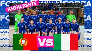 Highlights PortogalloItalia 22  Futsal  Femminile  Amichevole [upl. by Seely459]